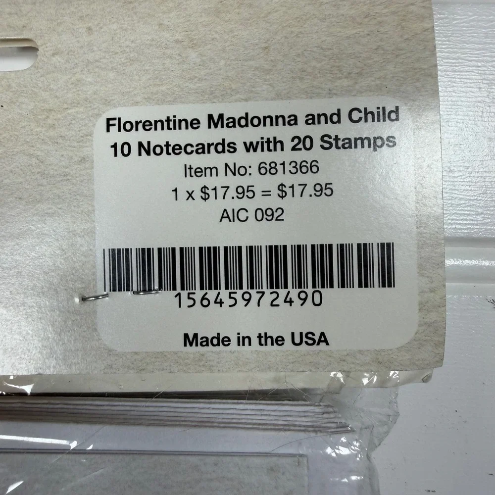 USPS Madonna and Child Notecard Set 10 Cards and 20 Forever Stamps Included NEW